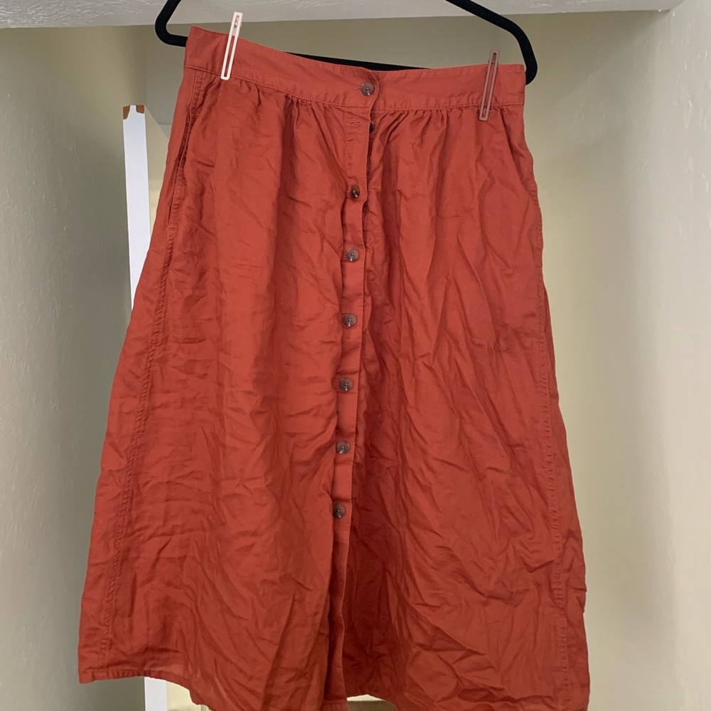 EUC Madewell terra cotta skirt